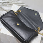 Saint Laurent Calypso Small In Plunged Lambskin Black